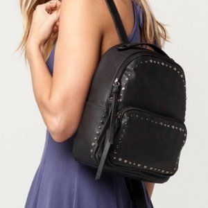 Black Studded Mini Backpack
